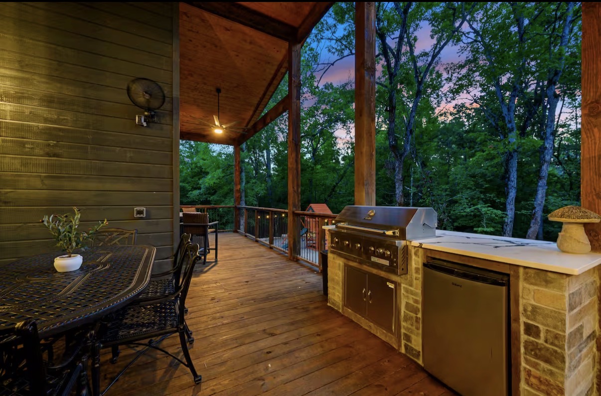 As Good As It Gets — outdoor kitchen with built-in gas grill